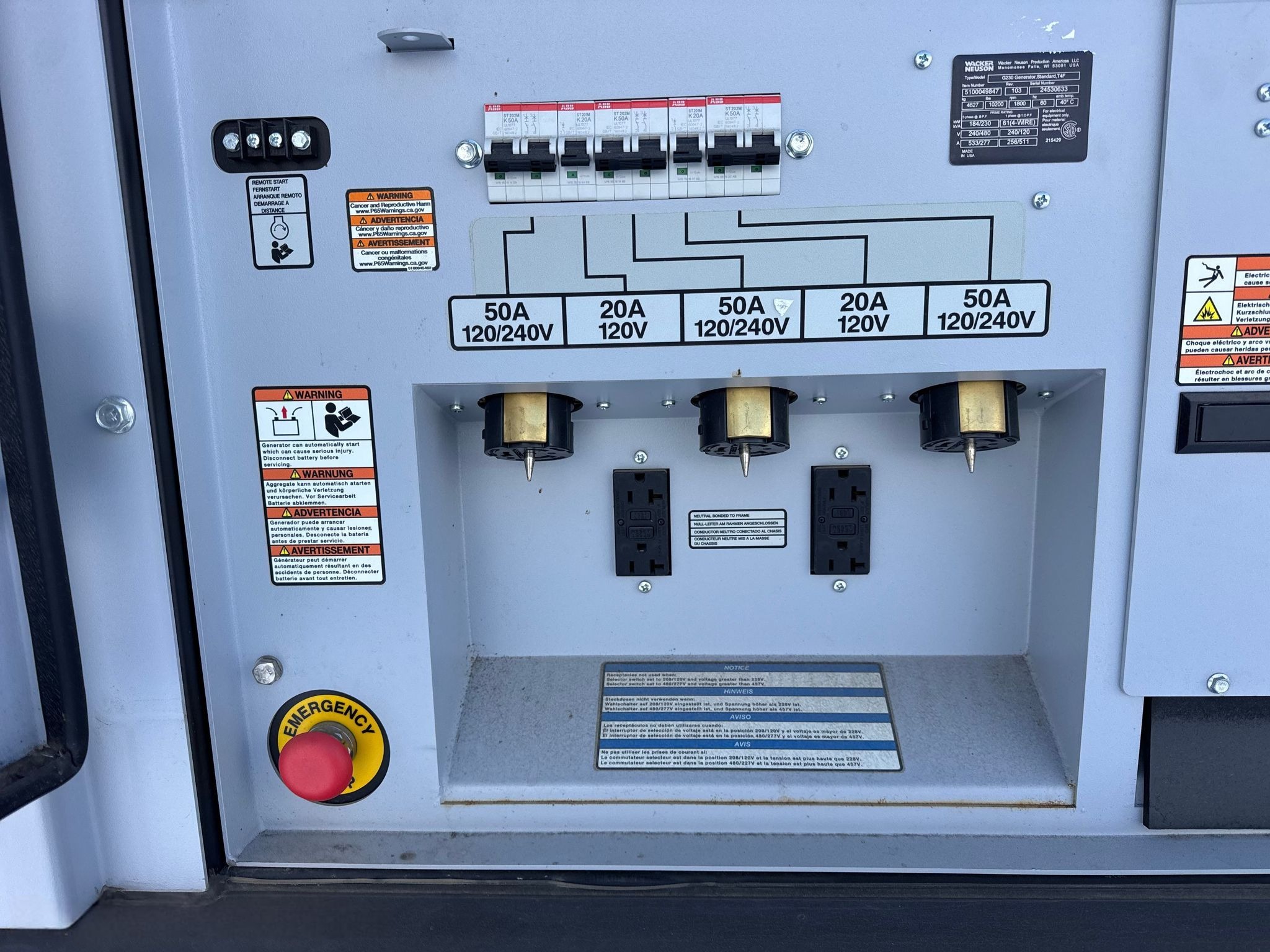 2022 Wacker Neuson G230 Generator thumbnail 6